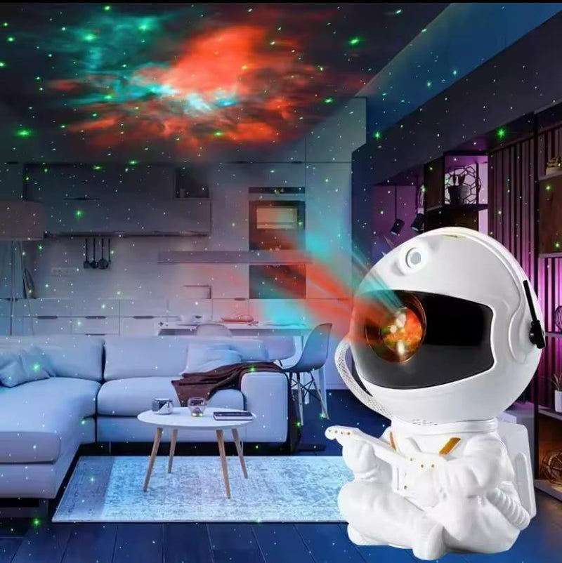 Projetor Astronauta Galaxia Com Caixa de Som Bluetooth